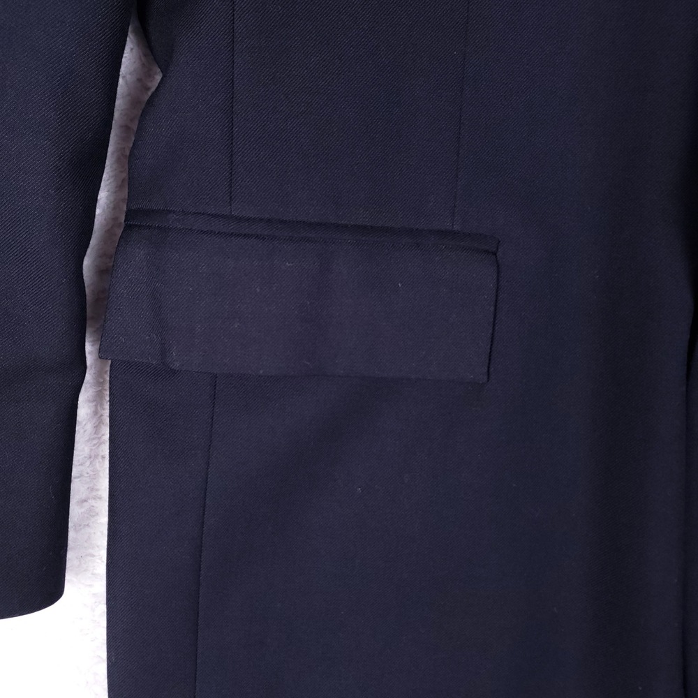 M and H Mens Navy Blue Two Button Blazer Sport Coat Made in USA Size 44 Long - Picture 4 of 13